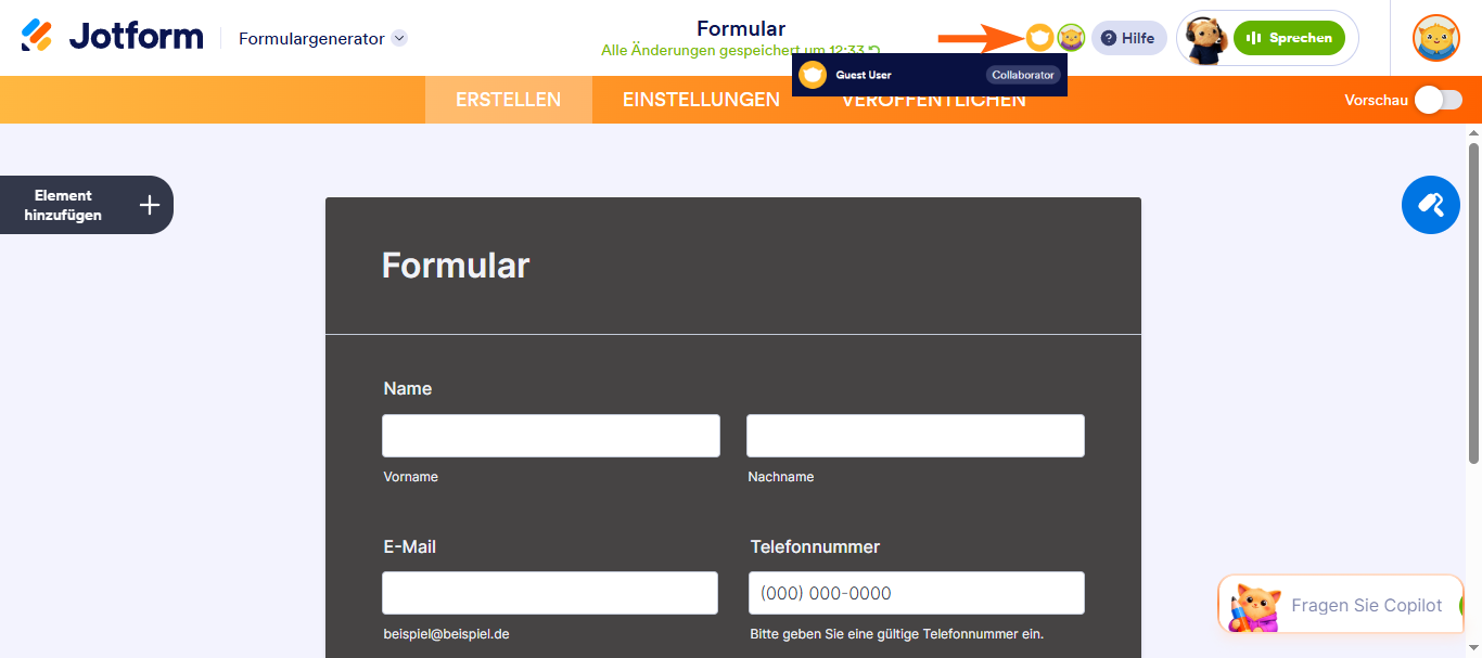 Verständnis der Formular-Zusammenarbeit im Formular Generator Image-3