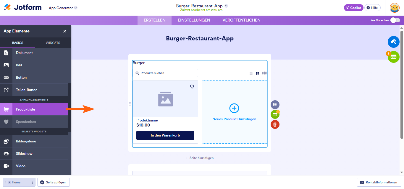 Wie Sie eine neue Produktliste zu einer bestehenden App hinzufügen Image-3