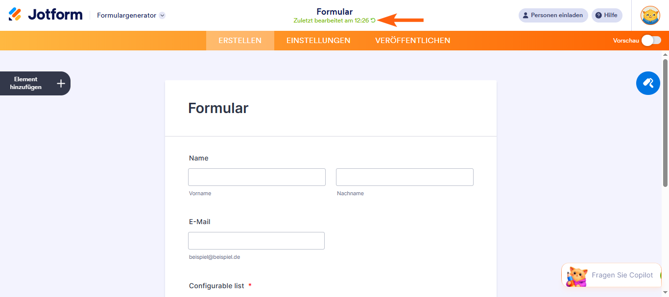 Wie Sie den Änderungsverlauf Ihres Formulars anzeigen Image-4