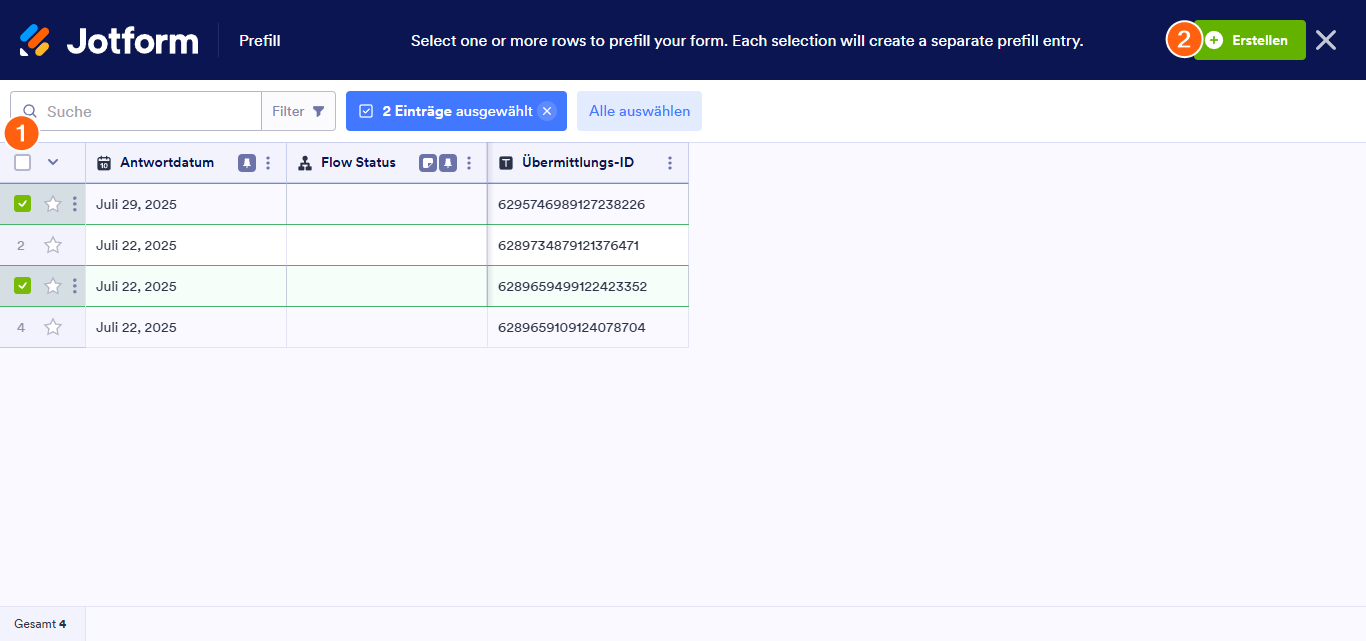 Wie Sie Formularfelder mit Daten aus anderen Tabellen mit Tabellen Prefill vorbefüllen? Image-4