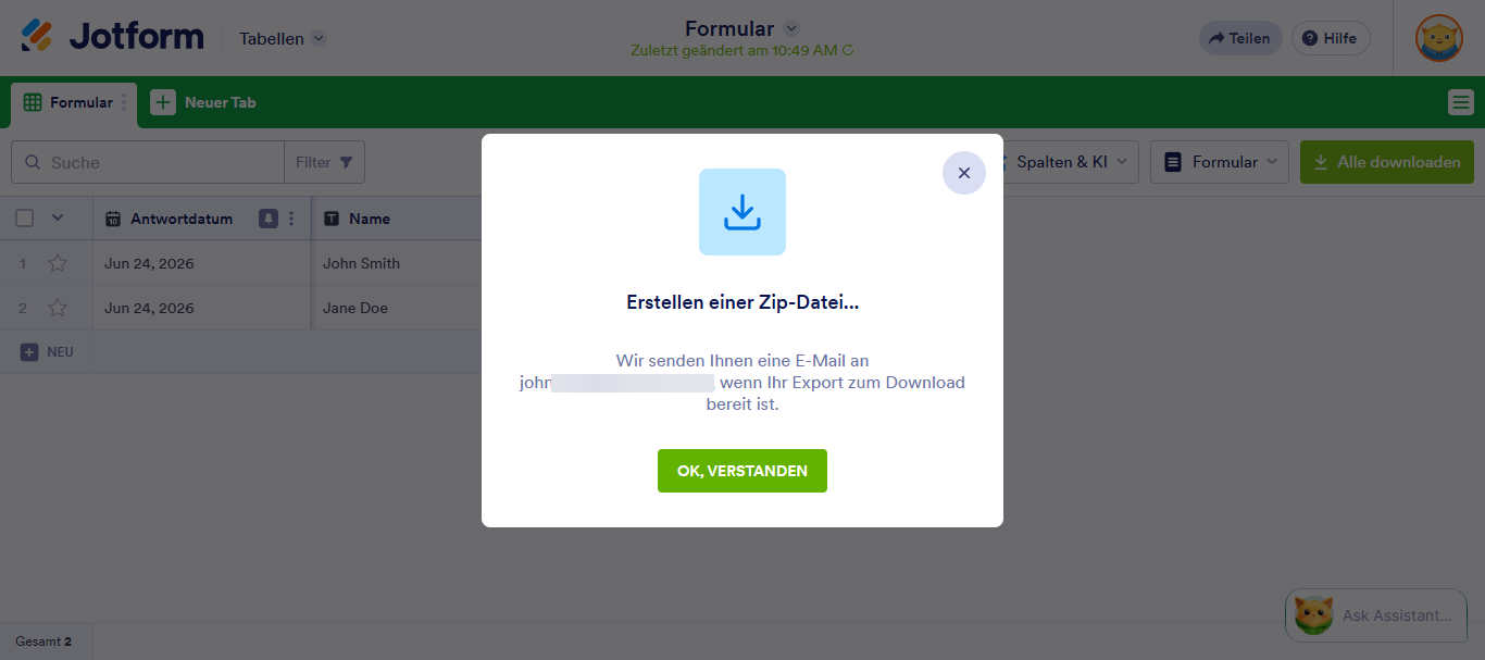 Wie Sie Formularantwort-Dateien herunterladen Image-5