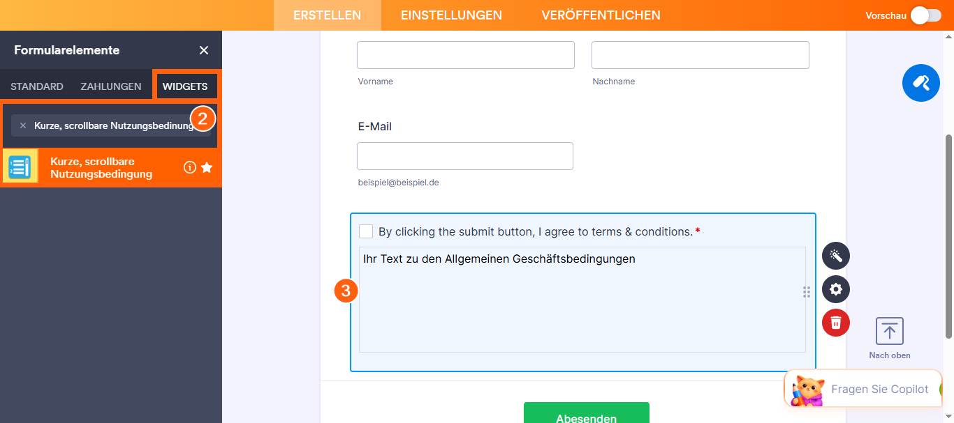 Erstellen von scrollbaren Nutzungsbedingungen Image-2
