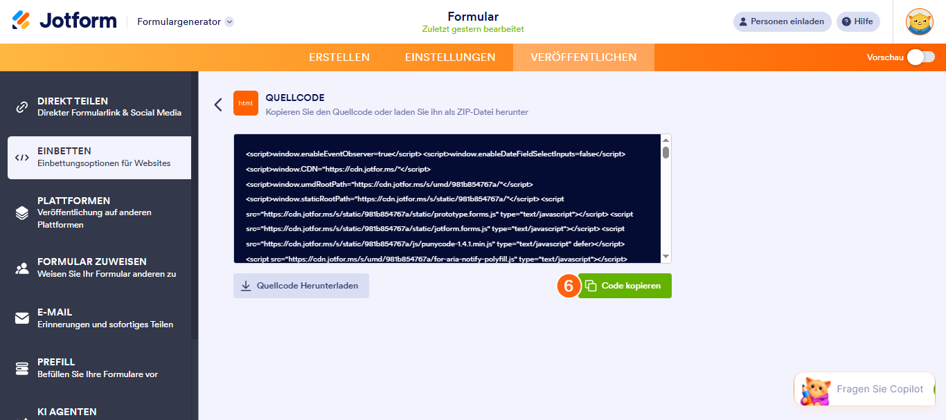 So erhalten Sie den vollständigen Quellcode Ihres Formulars Image-4