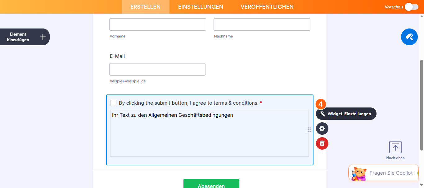 Erstellen von scrollbaren Nutzungsbedingungen Image-3