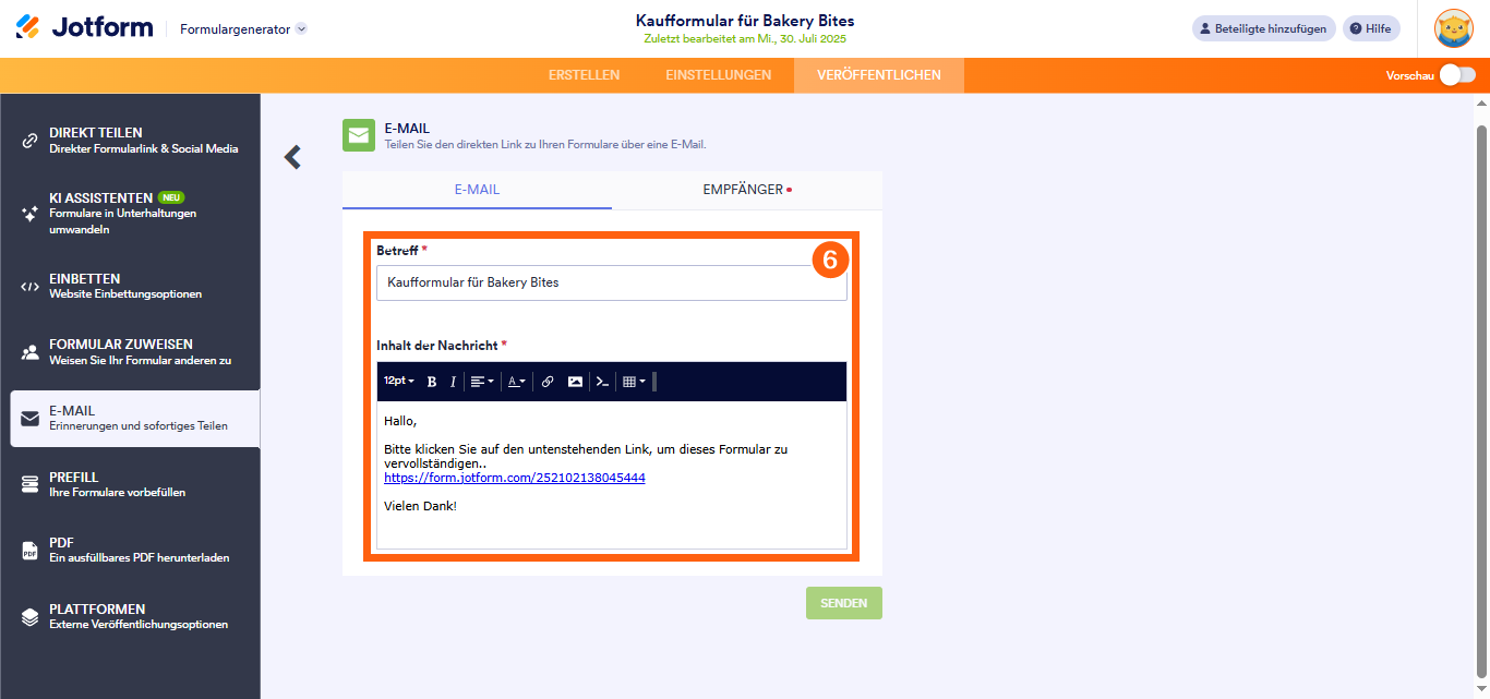 So versenden Sie ein Formular per E-Mail Image-4