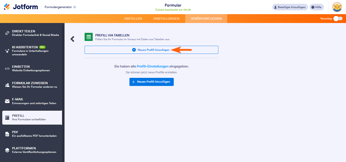 Wie Sie Formularfelder mit Daten aus anderen Tabellen mit Tabellen Prefill vorbefüllen? Image-3