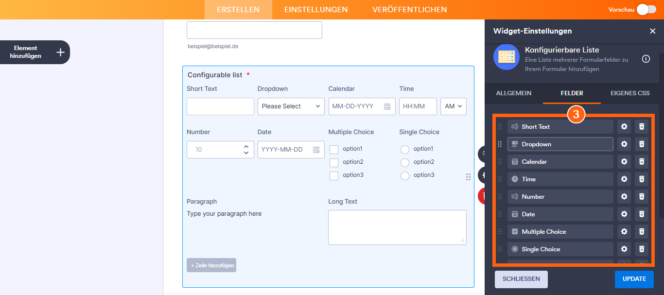 Wie Sie das Widget Konfigurierbare Liste einrichten Image-3