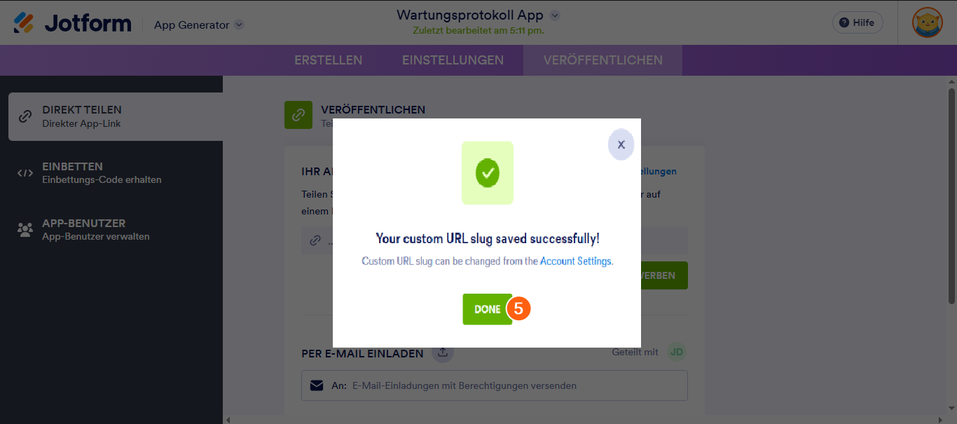 Wie Sie die App-URL anpassen Image-3
