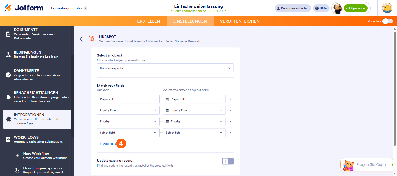 Wie Sie Jotform in HubSpot CRM integrieren Image-24
