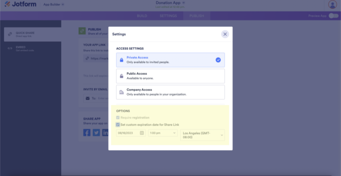 How to Share Jotform Apps