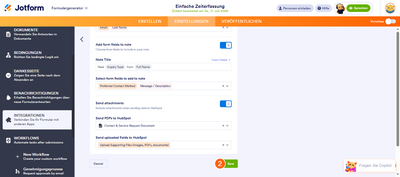 Wie Sie Jotform in HubSpot CRM integrieren Image-30