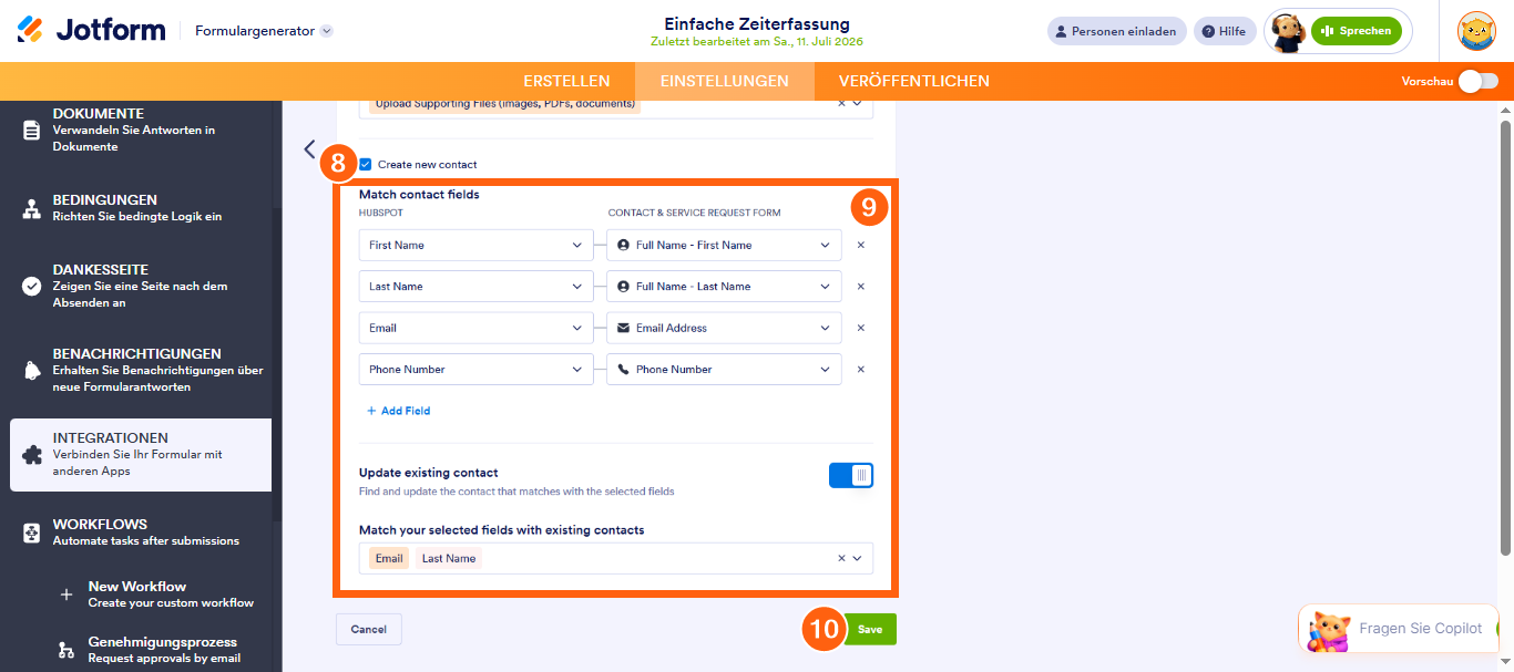 Wie Sie Jotform in HubSpot CRM integrieren Image-21
