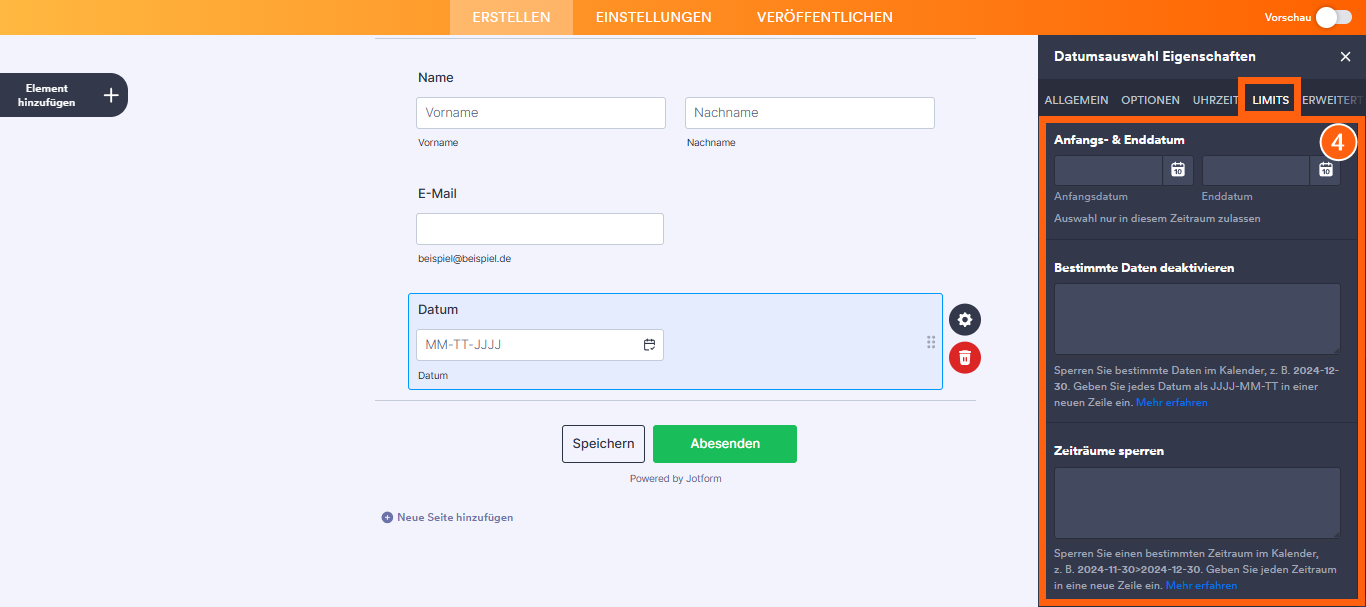 Wie Sie die Option Datumsgrenzen verwenden Image-4