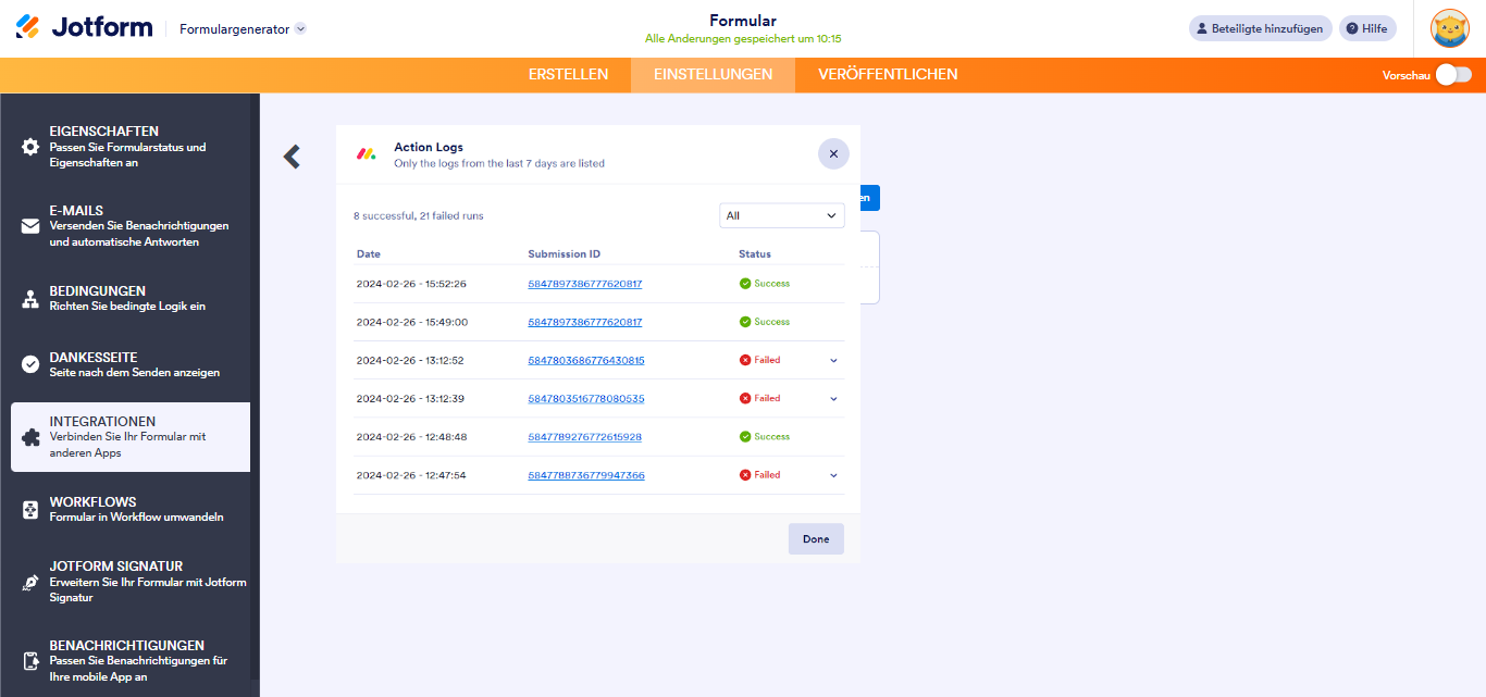 Wie Sie Jotform in monday