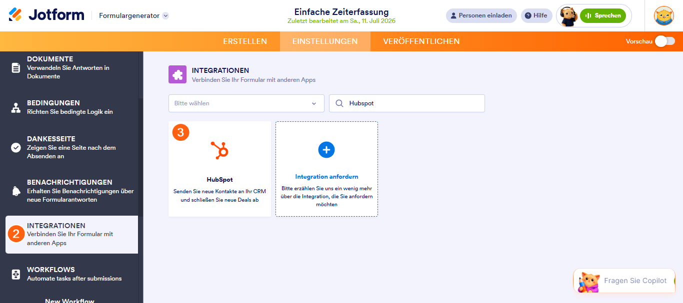 Wie Sie Jotform in HubSpot CRM integrieren Image-2