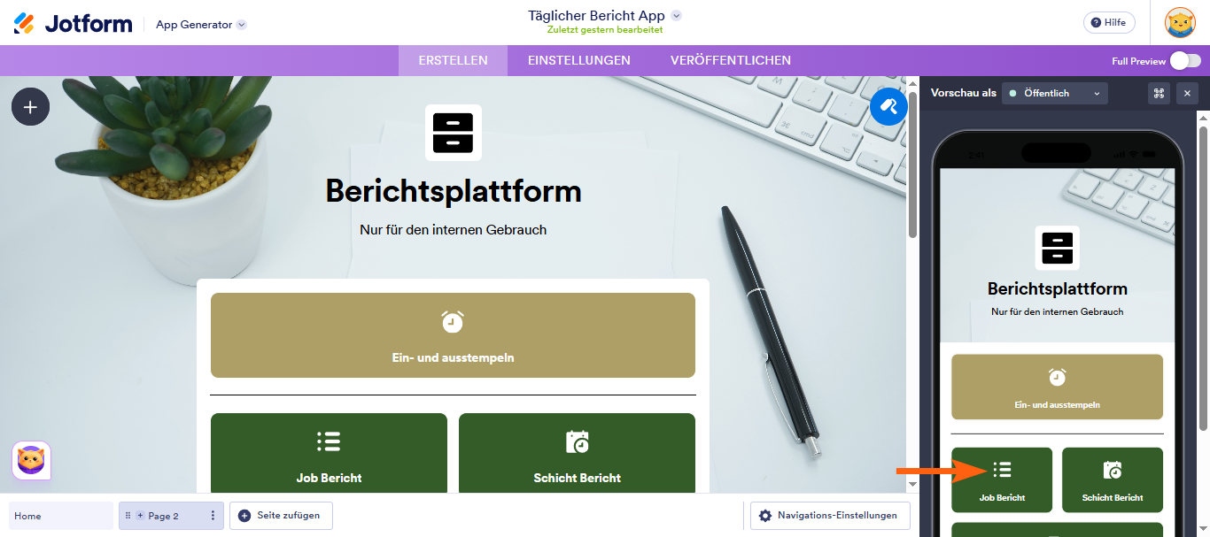 Wie Sie eine mehrseitige App mit Jotform Apps erstellen Image-8