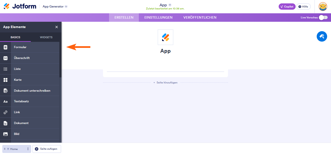 Wie Sie neue Abschnitte in Jotform Apps hinzufügen Image-2