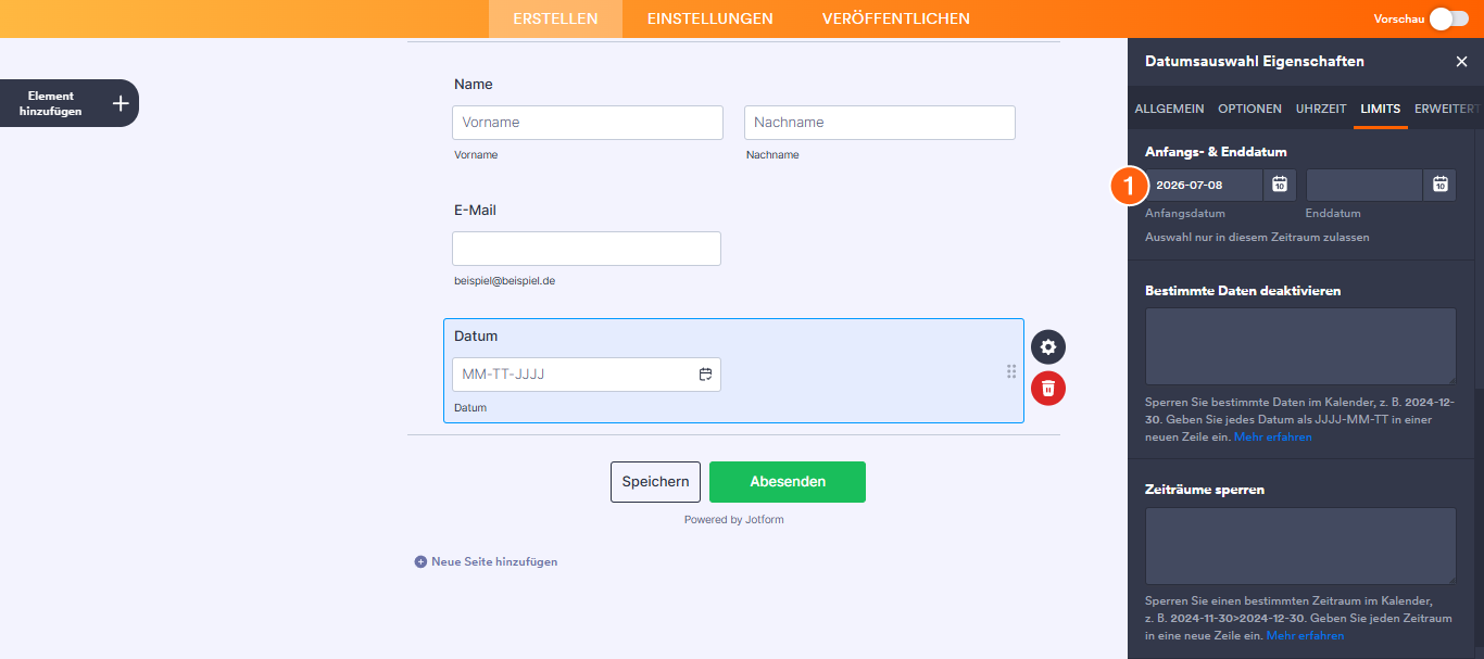 Wie Sie die Option Datumsgrenzen verwenden Image-5