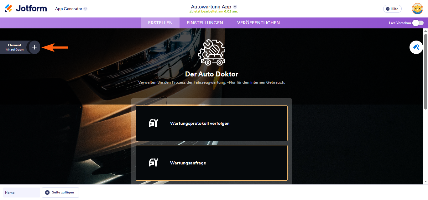 Hinzufügen einer elektronischen Signatur im Jotform App Generator Image-1
