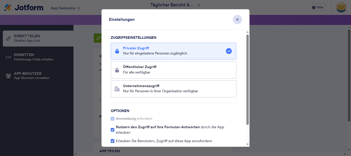 Wie Sie Jotform Apps mit Anderen teilen können Image-7