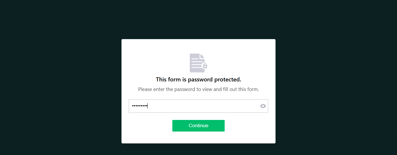 Wie Sie ein Formular mit einem Passwort schützen