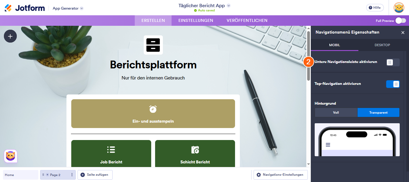 Wie Sie eine mehrseitige App mit Jotform Apps erstellen Image-10