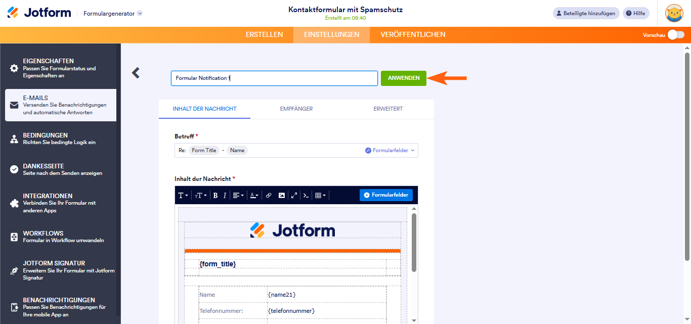 Wie Sie die E-Mail-Vorlage für Benachrichtigungen und automatische Antworten bearbeiten Image-5