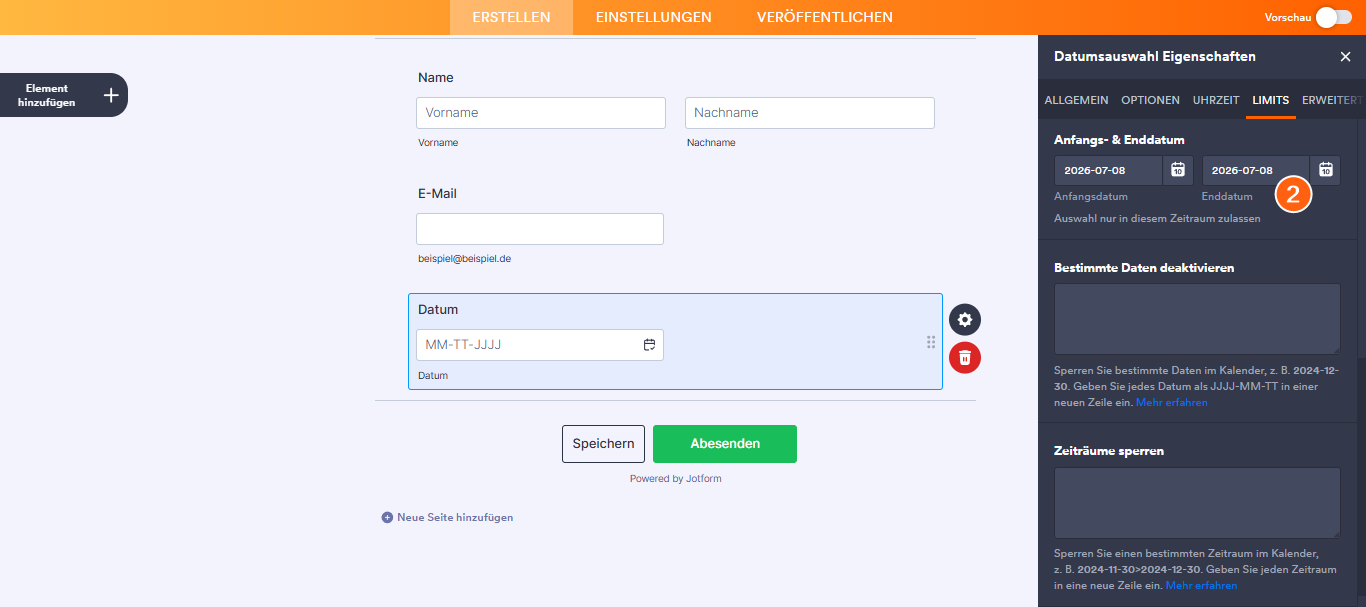 Wie Sie die Option Datumsgrenzen verwenden Image-6