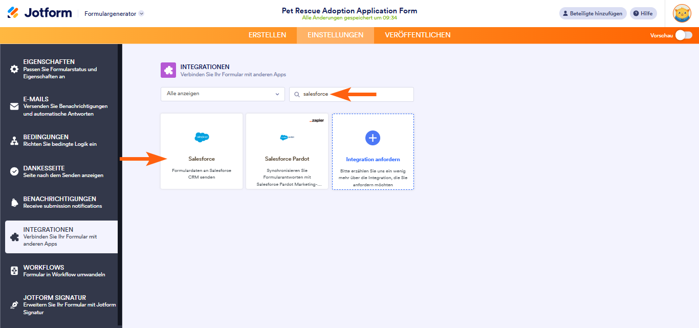 Wie Sie Jotform in Salesforce integrieren Image-1