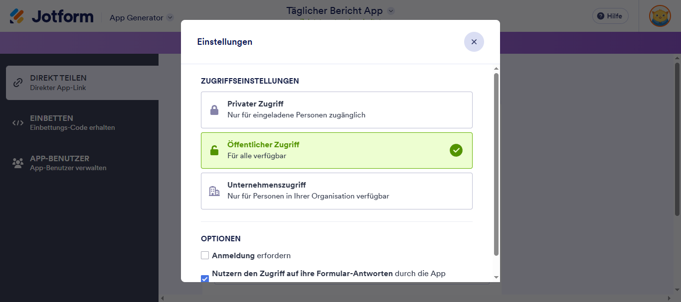 Wie Sie Jotform Apps mit Anderen teilen können Image-6