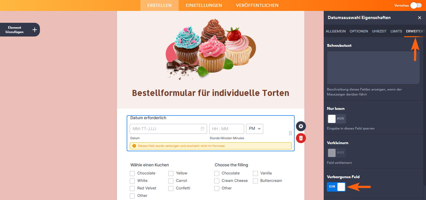 Wie Sie Formularelemente ausblenden Image-3