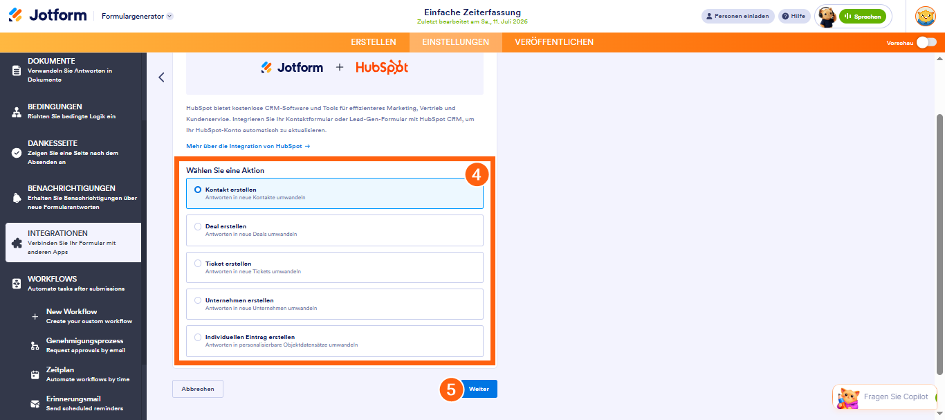 Wie Sie Jotform in HubSpot CRM integrieren Image-3