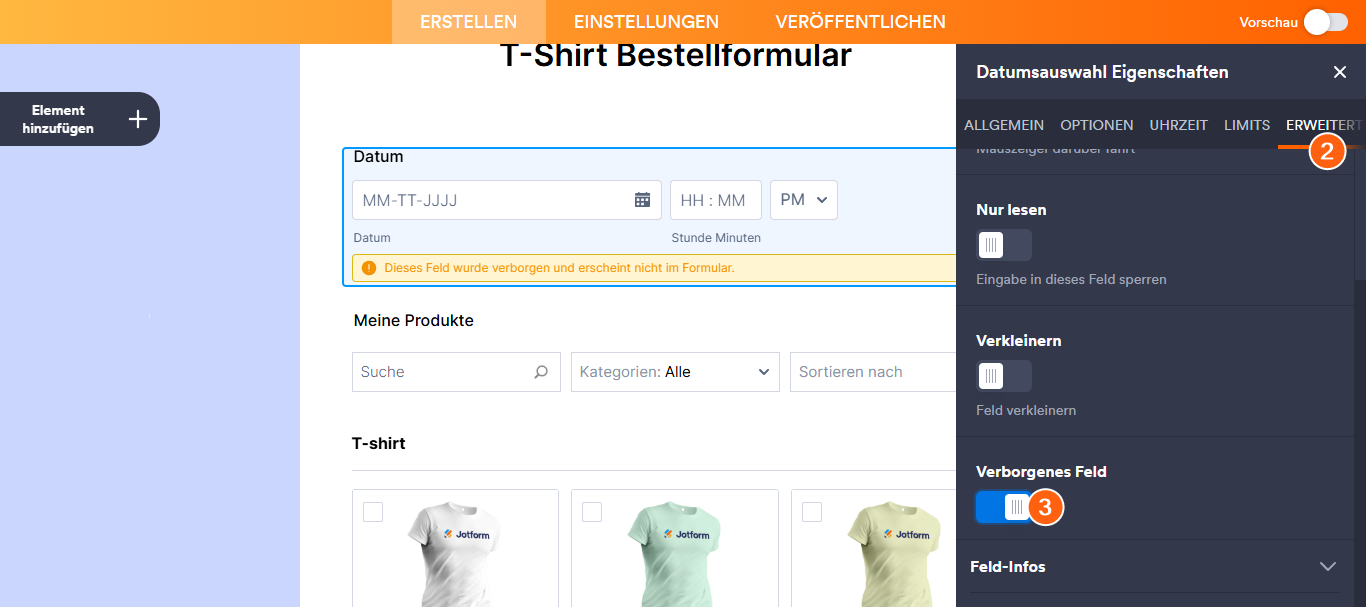 Wie Sie Formularelemente ausblenden Image-3