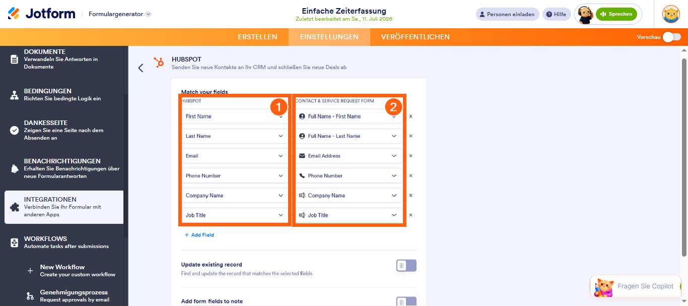 Wie Sie Jotform in HubSpot CRM integrieren Image-10