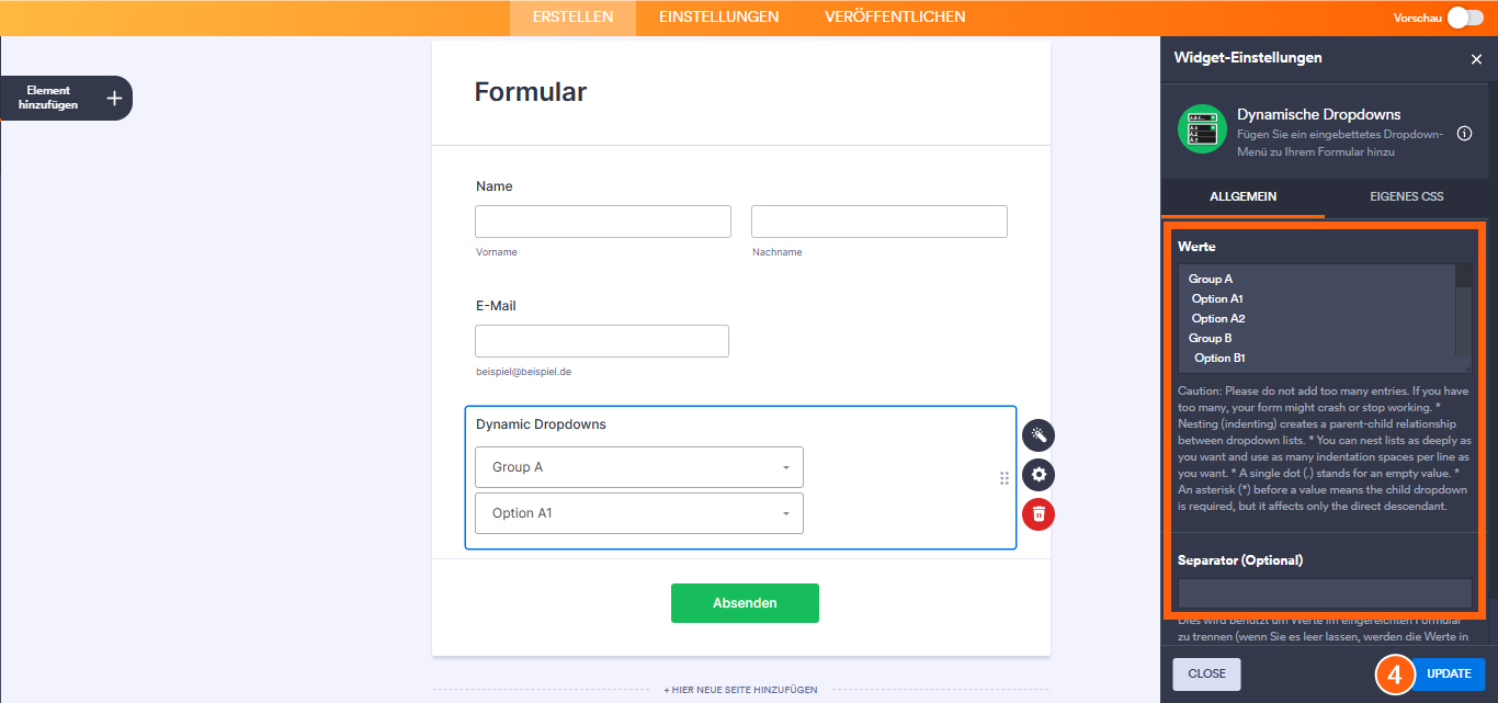 Wie Sie das dynamische Dropdown-Widget konfigurieren Image-3