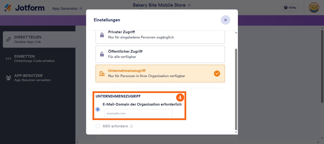 Wie Sie festlegen, dass eine App nur für Mitglieder einer Organisation zugänglich ist Image-3