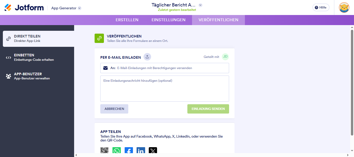 Wie Sie Jotform Apps mit Anderen teilen können Image-2