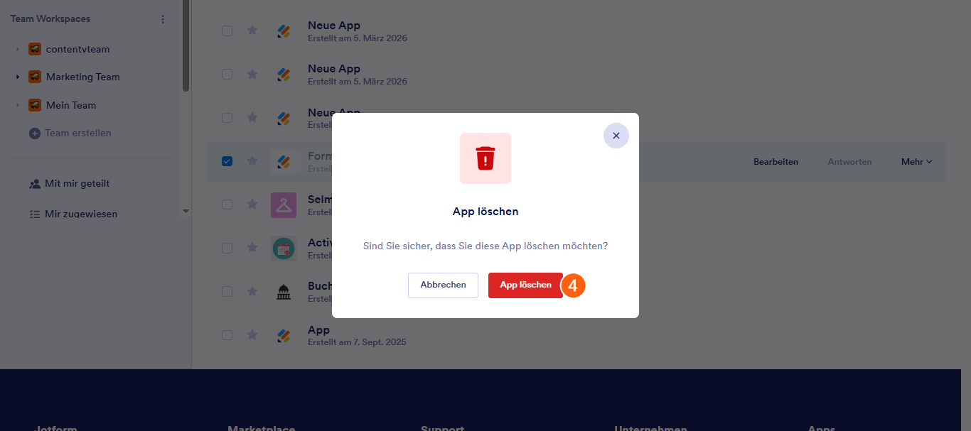 Wie Sie Apps in Jotform Apps deaktivieren oder löschen Image-8