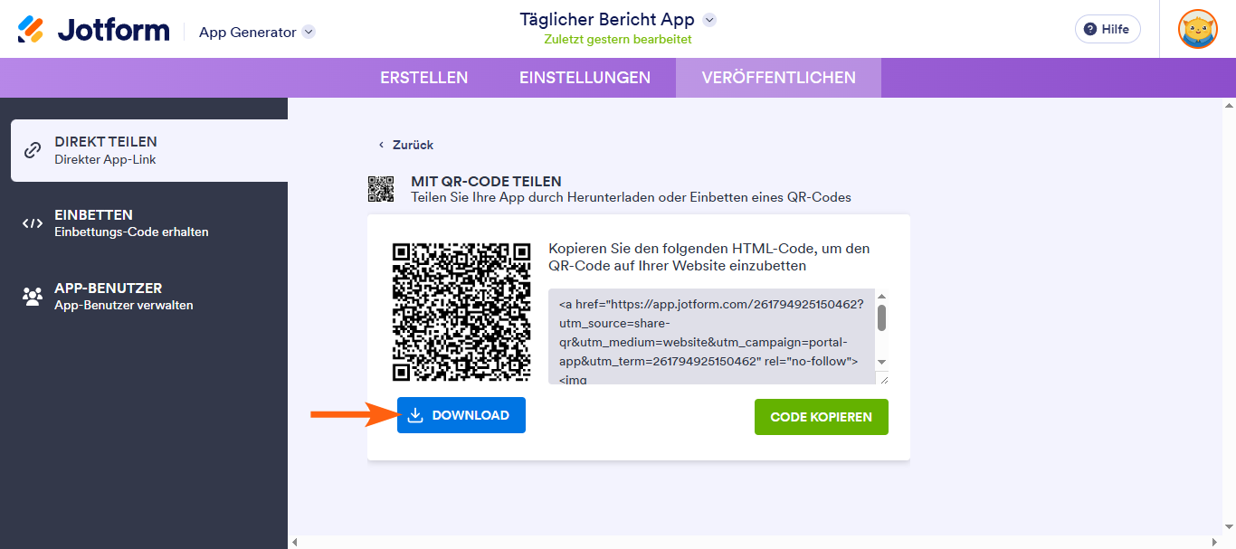 Wie Sie Jotform Apps mit Anderen teilen können Image-5