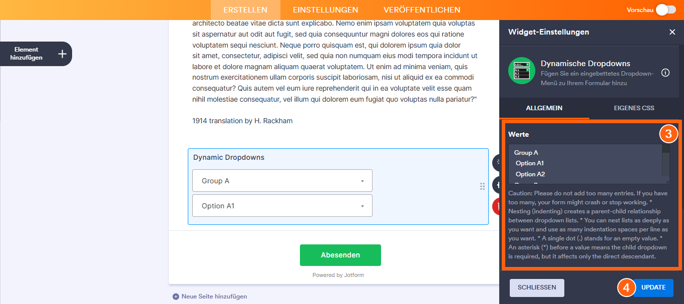 Wie Sie das dynamische Dropdown-Widget konfigurieren Image-3