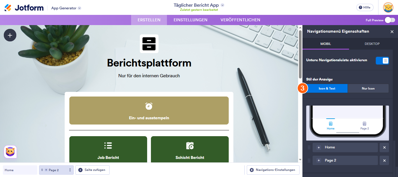 Wie Sie eine mehrseitige App mit Jotform Apps erstellen Image-11