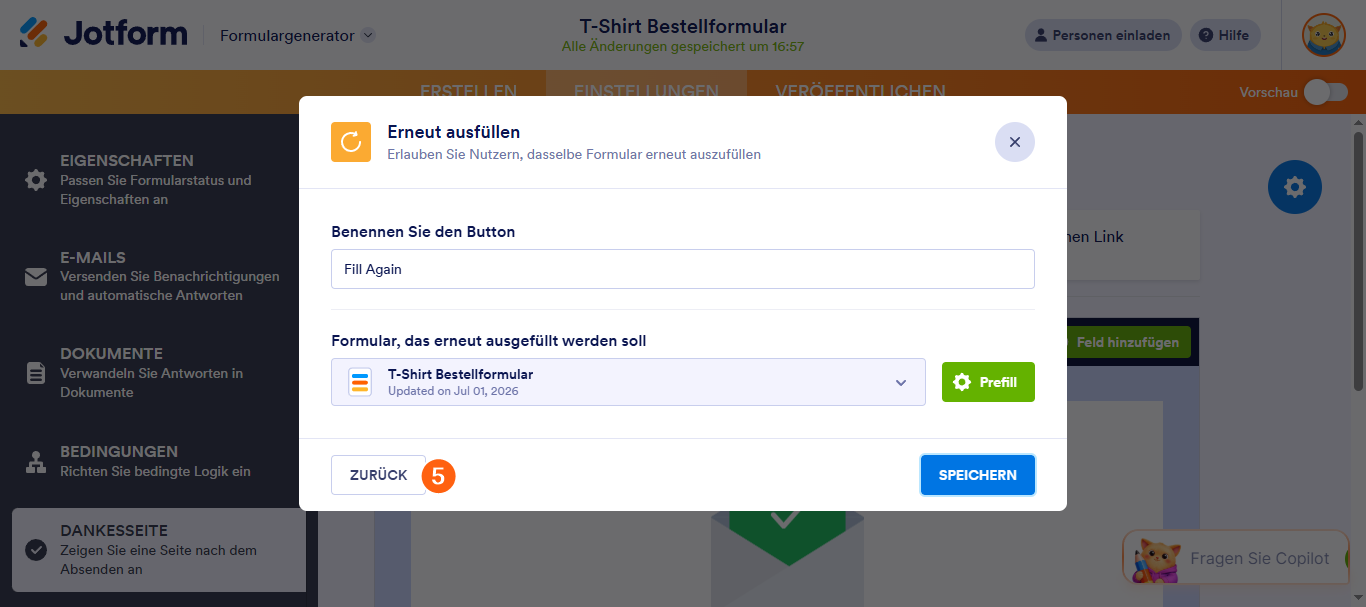 Wie füllt man dasselbe Formular mit Daten aus einer früheren Übermittlung vor? Image-2