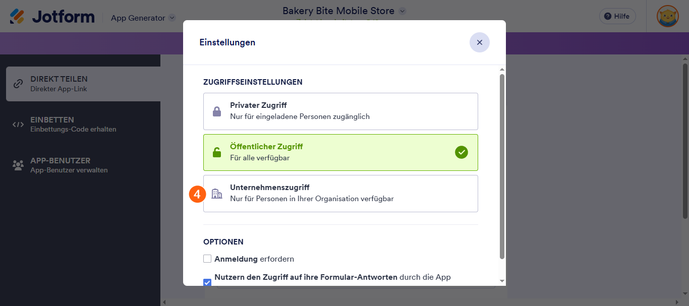 Wie Sie festlegen, dass eine App nur für Mitglieder einer Organisation zugänglich ist Image-2