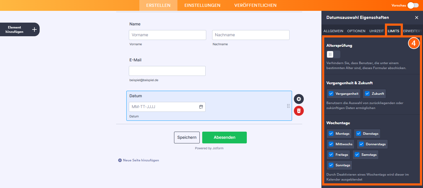 Wie Sie die Option Datumsgrenzen verwenden Image-3