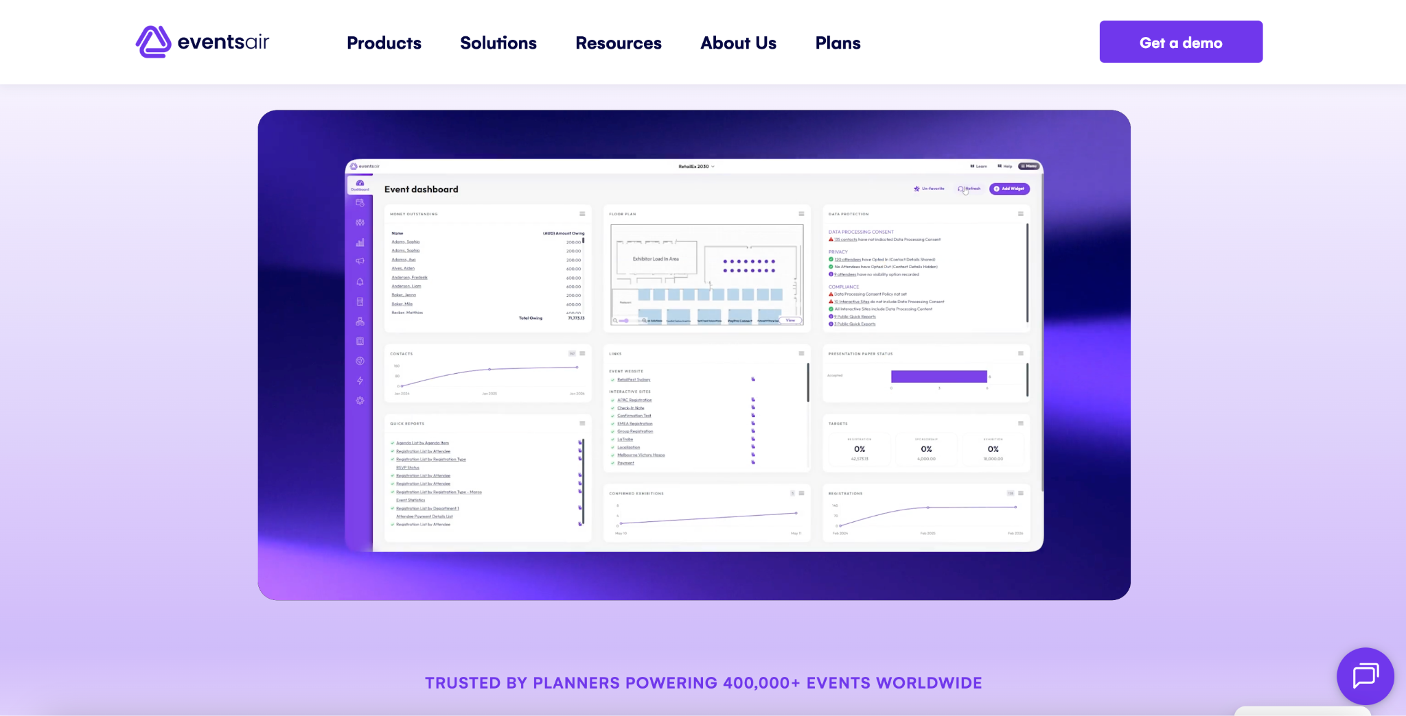 EventsAir Landing Page