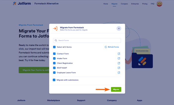 How to Import Formstack Forms to Jotform