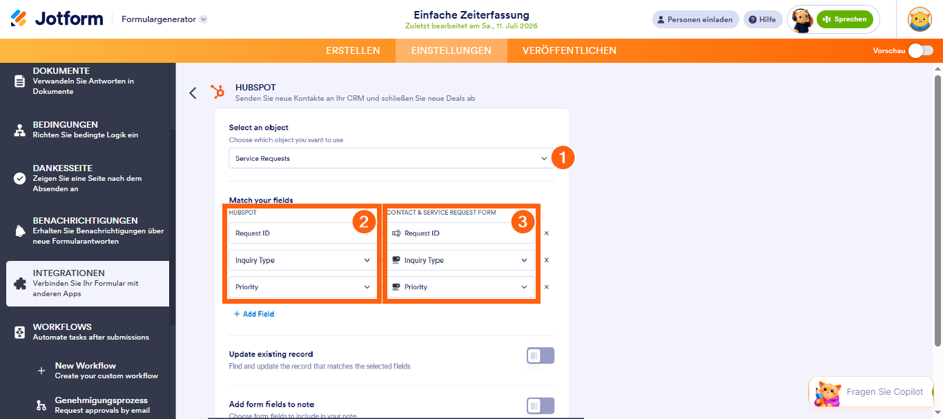 Wie Sie Jotform in HubSpot CRM integrieren Image-23