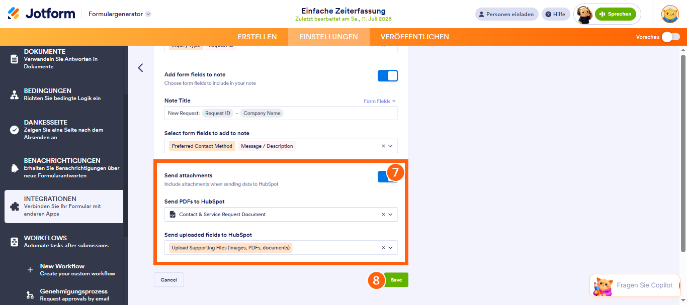 Wie Sie Jotform in HubSpot CRM integrieren Image-27