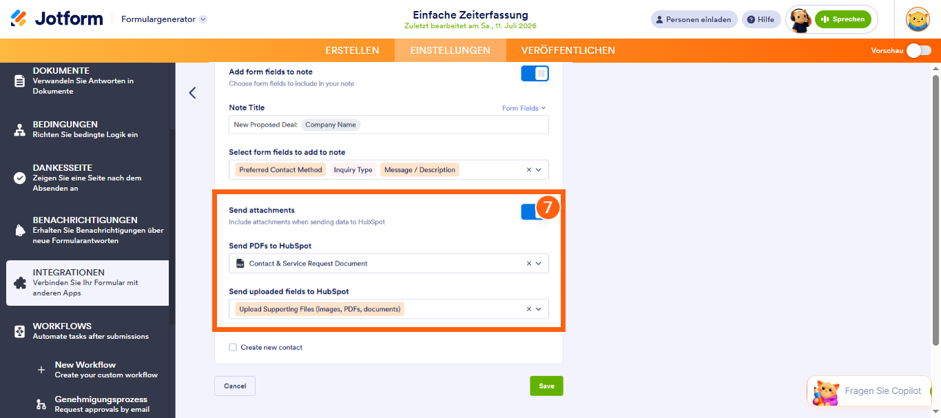 Wie Sie Jotform in HubSpot CRM integrieren Image-20