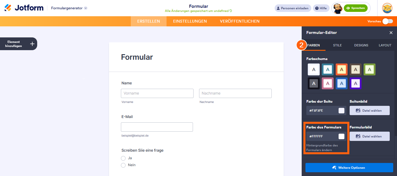 Wie Sie den Formularhintergrund transparent machen Image-2